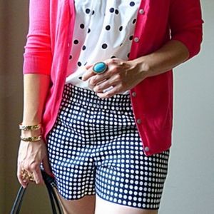 J. Crew Factory polka dot boardwalk shorts size 0